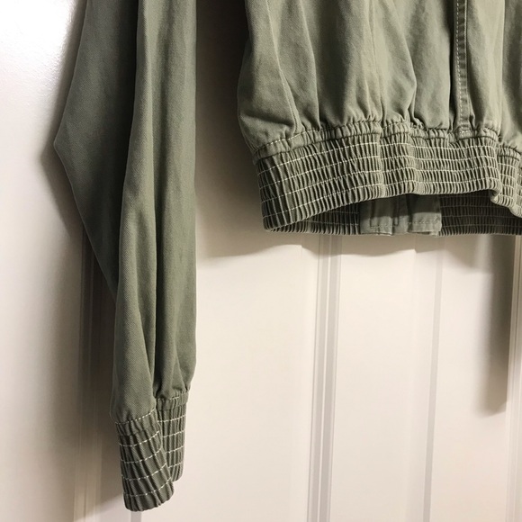 Anthropologie Pilcro Canvas Cropped Bomber Jacket - Picture 14 of 16
